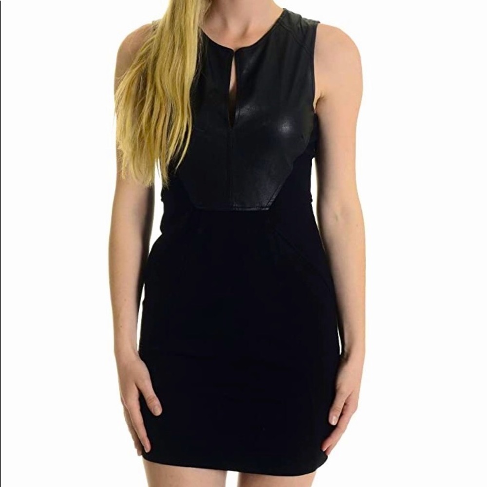 NWT Sanctuary Faux leather detail dress